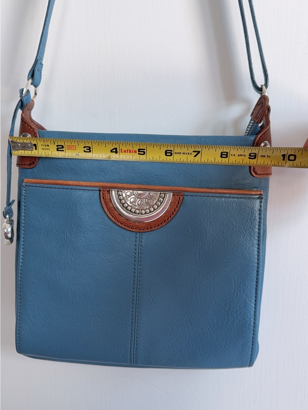 Brighton Pretty Tough Royce Crossbody Shoulder Bag Purse turquoise - Picture 12 of 14